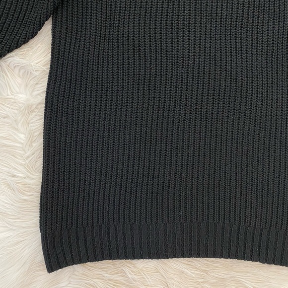 Eloquii Black Knit Open Back Puff Sleeve Sweater Dress 18/20 - Picture 4 of 10